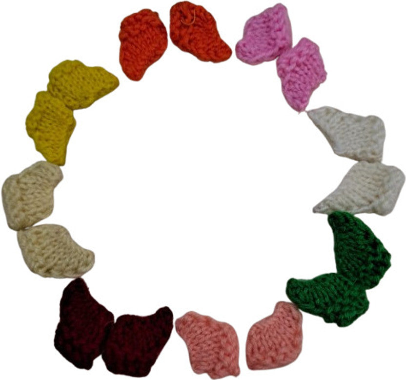 Shyam Diwane Set of 8 Laddu Ji Woollen Socks in Size 5-6 with a Random Color Dress.