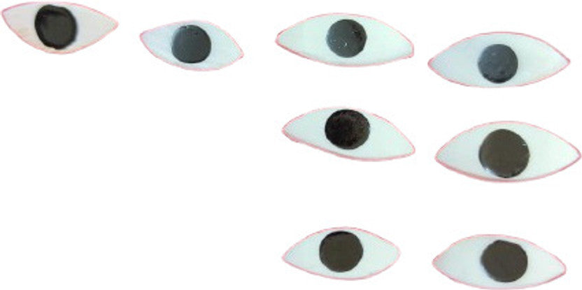 Shyam Diwane Set of 4 Laddu Gopal Ji Aankhe (Eyes/Netra) for Size 5 Dress
