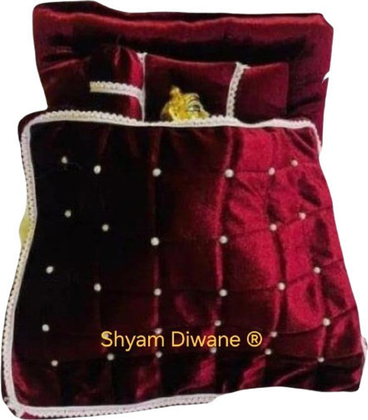Shyam Diwane Laddu Ji Winter Velvet Bister Set Size 0-6 dress, perfect for keeping your Laddu Gopal warm and stylish during the winter season.
