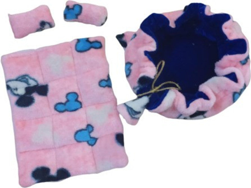 Shyam Diwane Laddu Gopal Ji winter velvet Gaddi set size L with a randomly selected color dress.