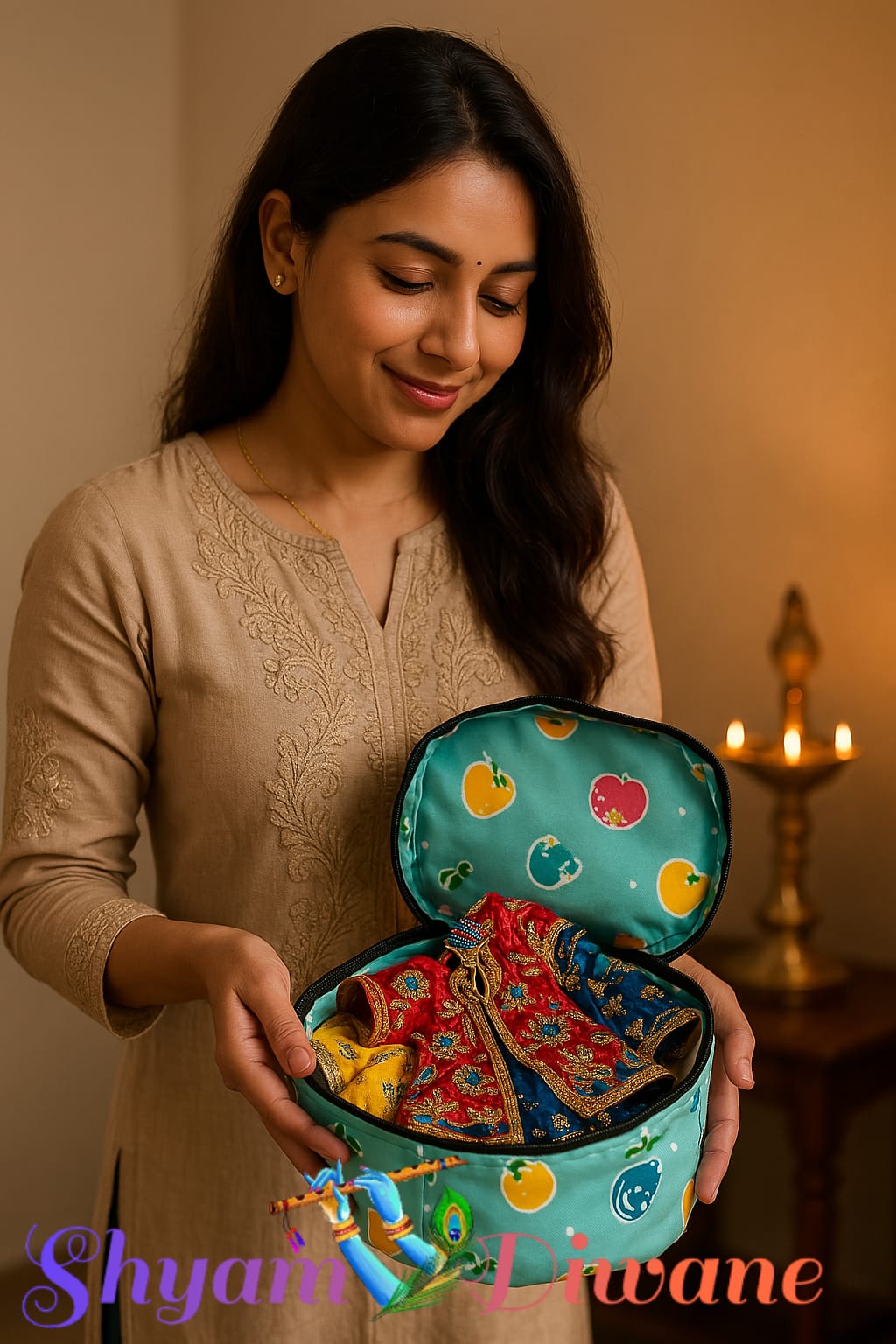 Shyam Diwane Laddu Gopal fancy zipper kit