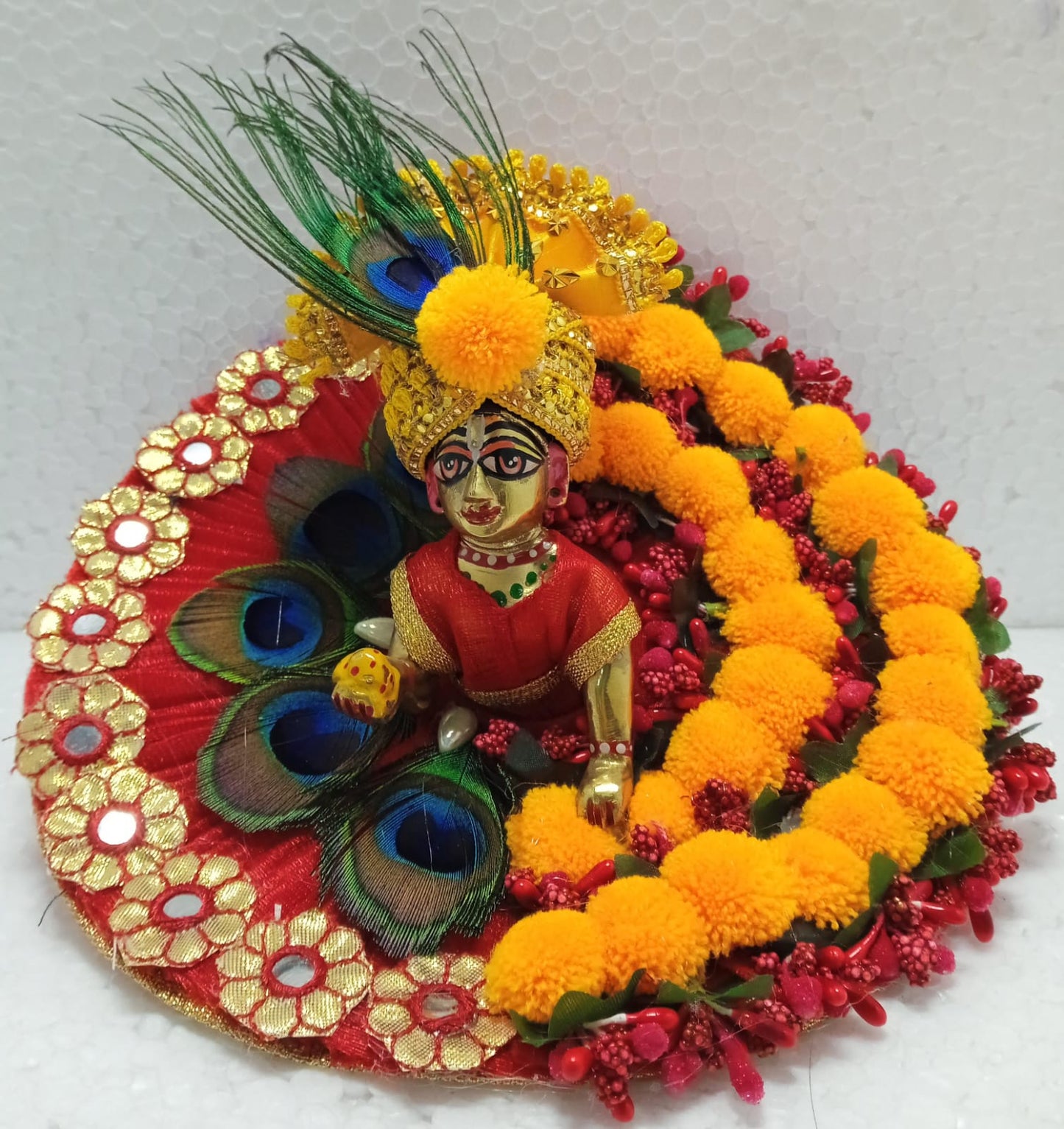 Shyam Diwane Laddu Gopal fancy dress with choli mukut