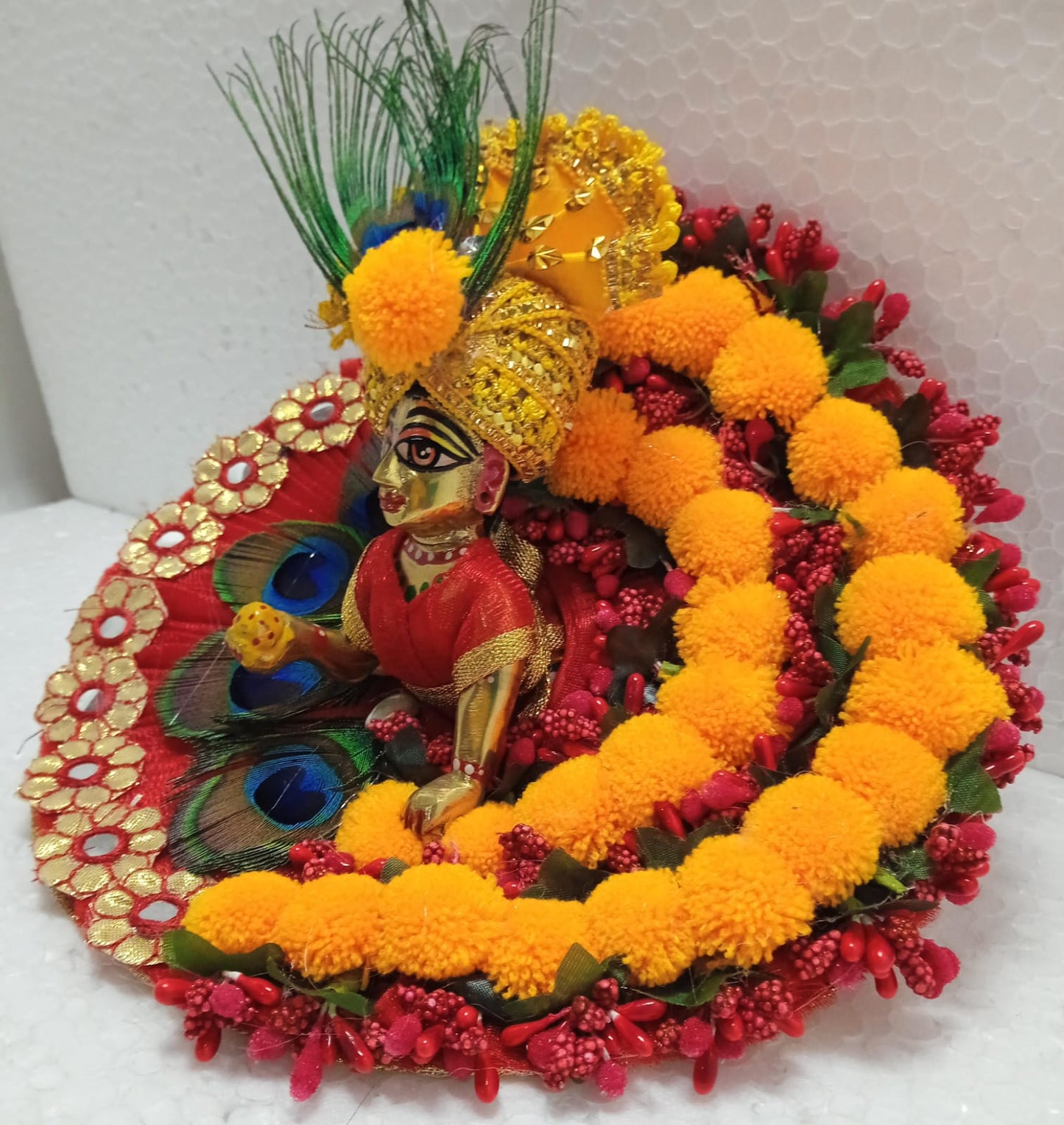 Shyam Diwane Laddu Gopal fancy dress with choli mukut