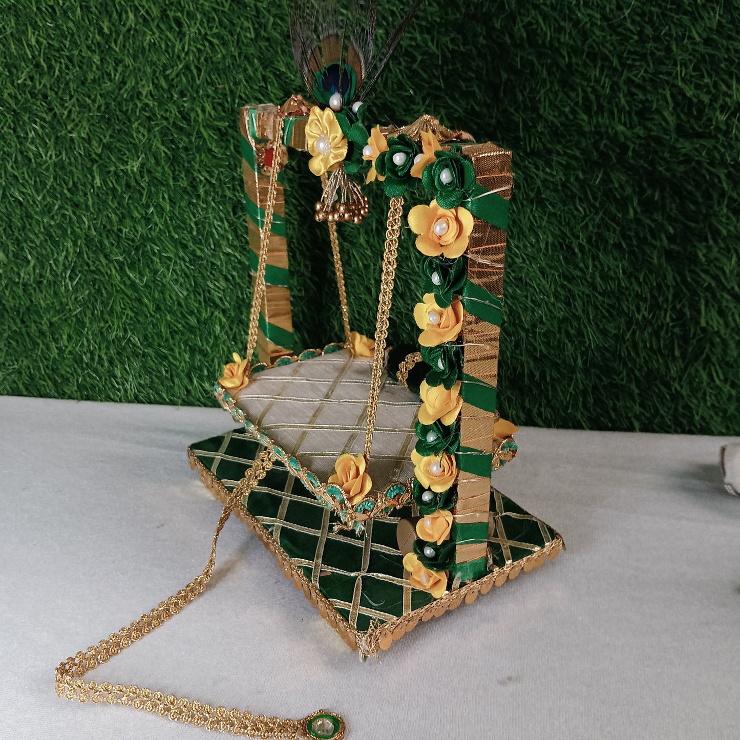 Shyam Diwane Laddu Gopal fancy wooden janmastmi jhula