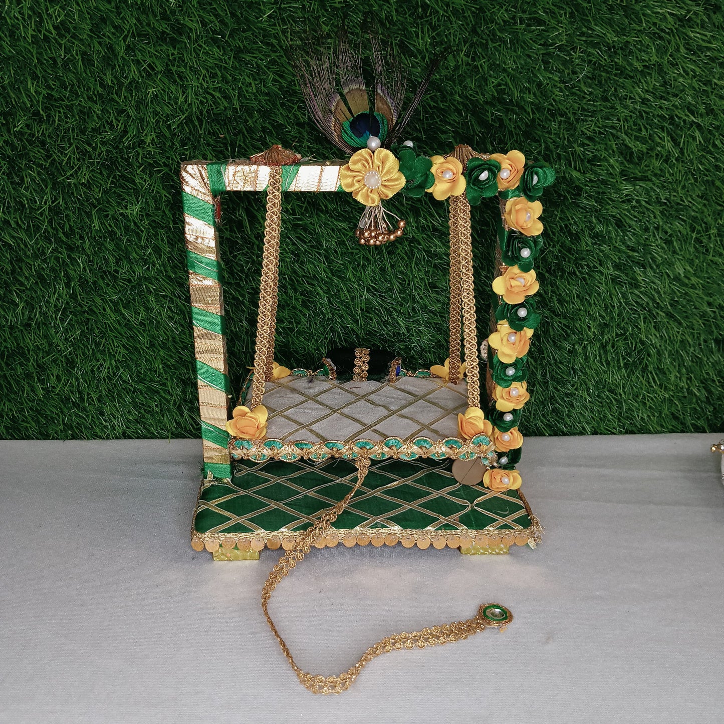 Shyam Diwane Laddu Gopal fancy wooden janmastmi jhula