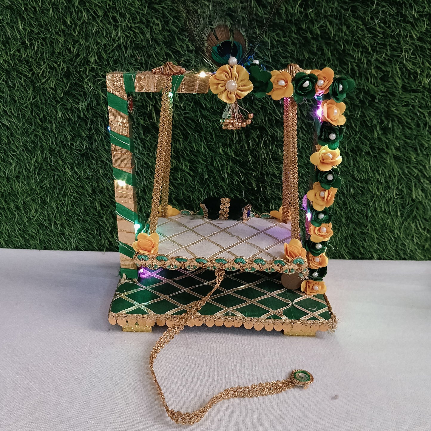 Shyam Diwane Laddu Gopal fancy wooden janmastmi jhula