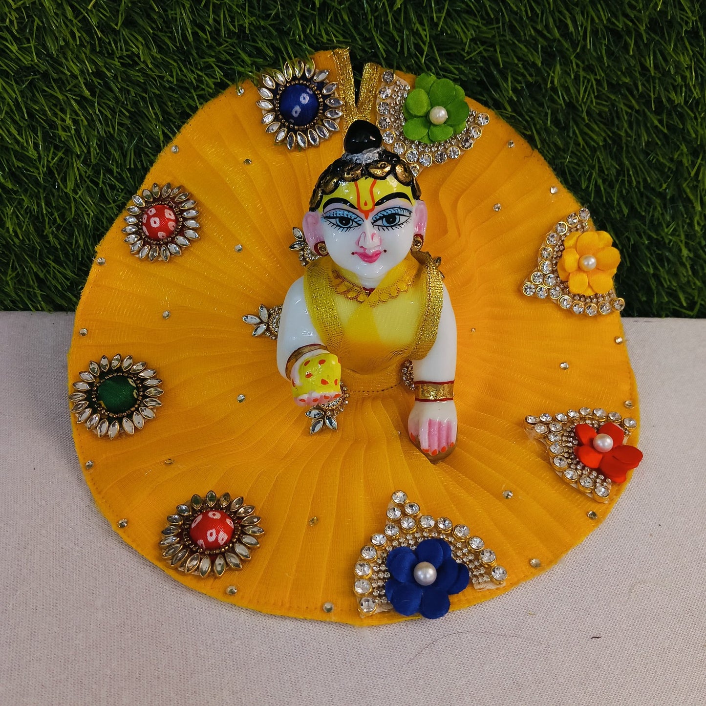 Shyam Diwane Laddu Gopal fancy dress with choli mukut
