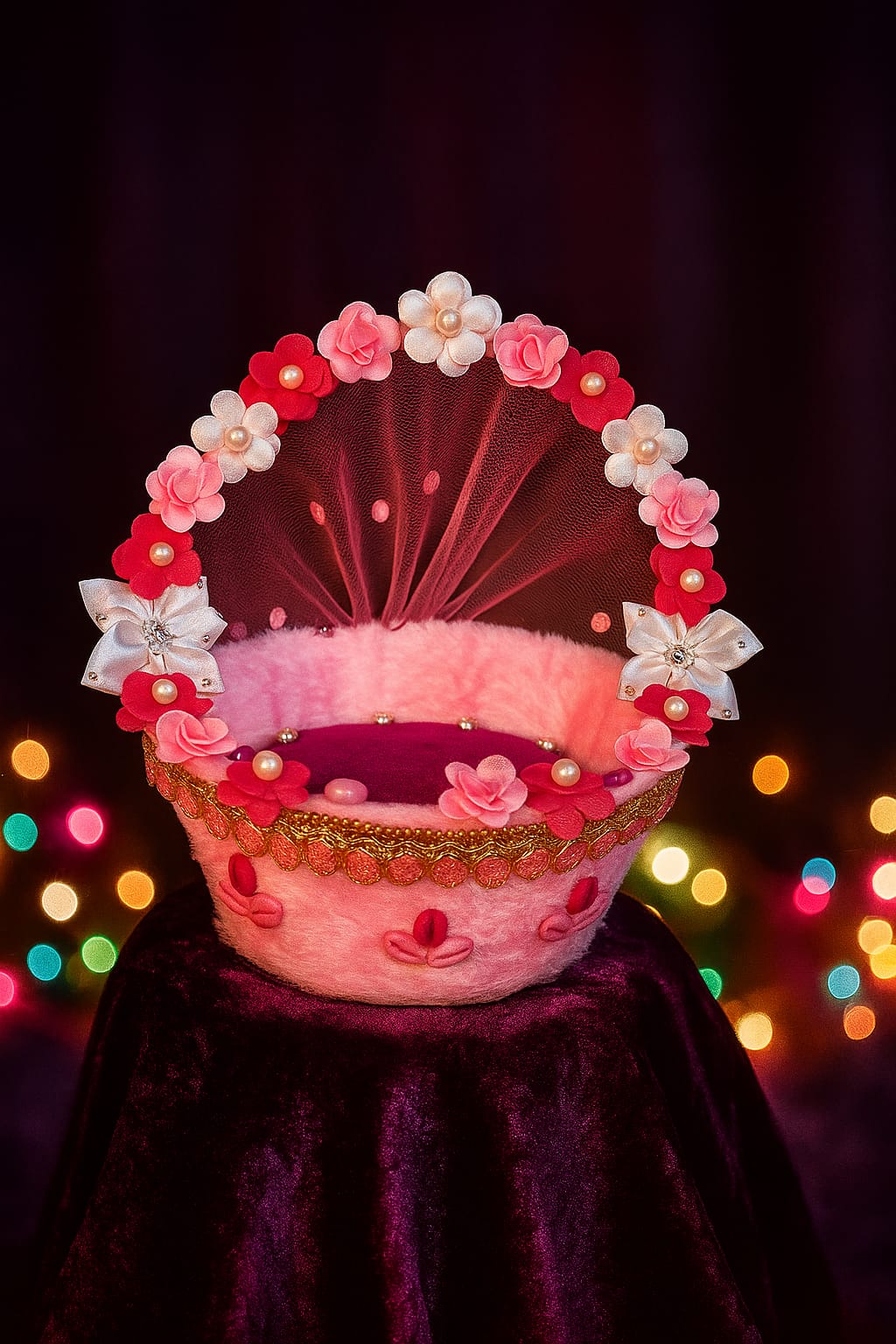 Shyam Diwane Laddu Gopal fancy decoreted basket