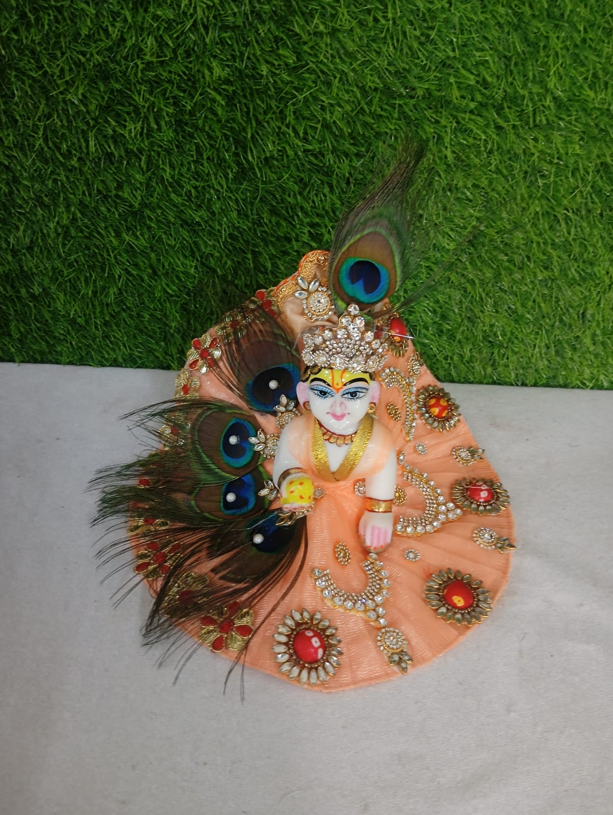 Shyam Diwane Laddu Gopal fancy dress with mukut