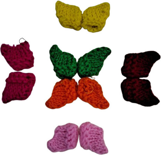 Shyam Diwane Set of 6 Laddu Ji Woollen Socks in Size 5-6 with a Random Coloured Dress.