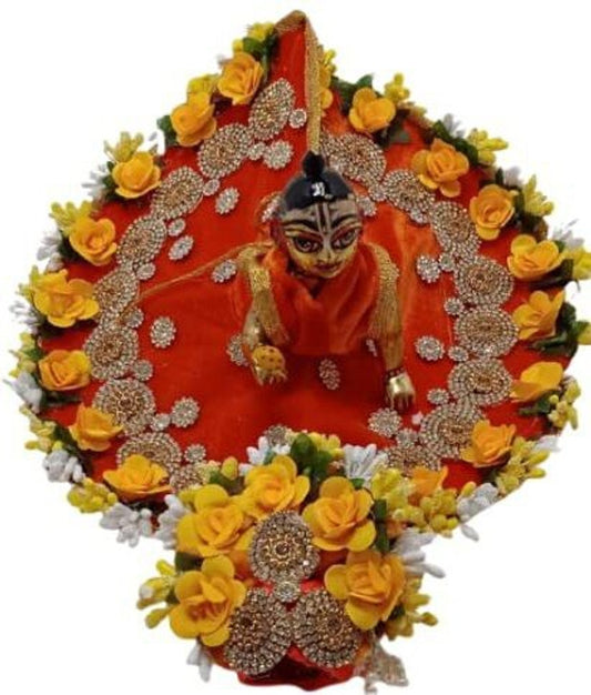 Shyam Diwane Janmashtmi Special Heavy Design Bhagwan Ki Poshak (Dress) for Krishna, Size 0-1.