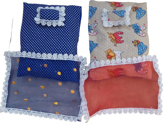Shyam Diwane Set of 2 Laddu Gopal Ji cotton ������������������ (bedding) in random colors and size 5-6 L dress.