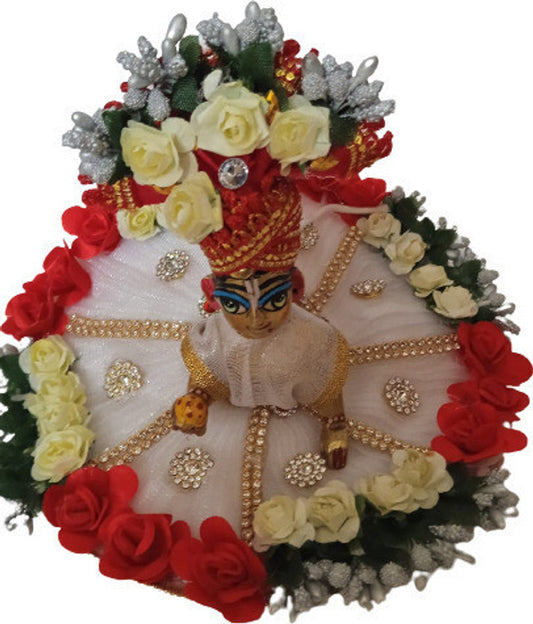 Shyam Diwane Laddu Gopal heavy dress in size 0, featuring a choli and mukut (crown).