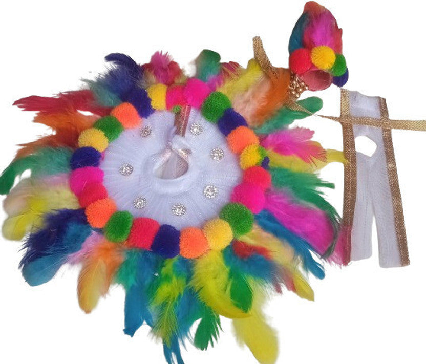 Shyam Diwane Laddu Gopal fancy festival dress choli mukut set size 2 d2557
