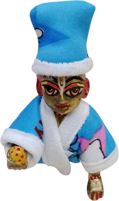 Shyam Diwane Set of 4 Laddu Gopal Ji Velvet Suits in Size 0/1 with Random Color Dresses