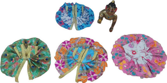 Shyam Diwane Set of 4 Laddu Gopal Ji Dresses in Random Sizes