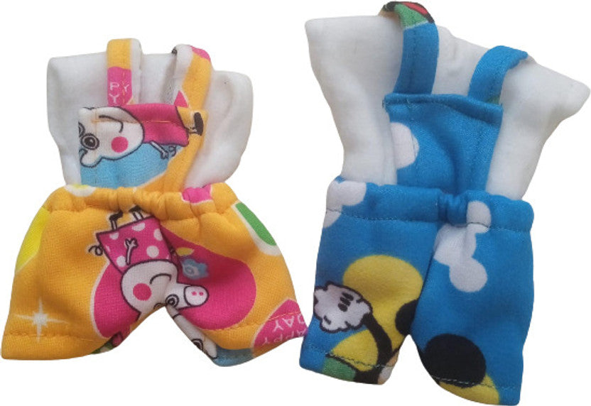 Shyam Diwane Combo: Two Laddu Gopal Ji winter bib suits in size 4, featuring randomly selected dresses.