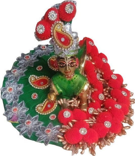 Shyam Diwane Laddu Gopal fancy festival dress choli mukut set, size 0-1.