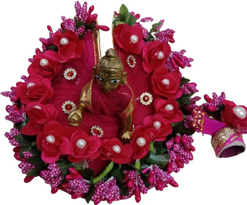 Shyam Diwane Laddu Gopal Ji heavy fancy dress cholo mukut, size 1.