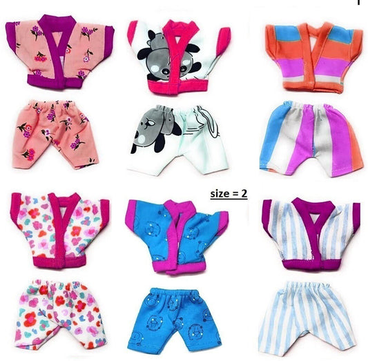 Shyam Diwane KK Groups Size 2 Laddu Gopal Night Suit Pack 1, Thakur Ji Poshak D2227 Dress