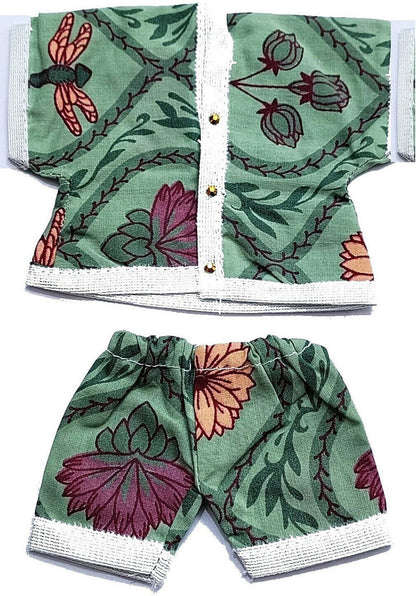 Shyam Diwane soft cotton night suit for Laddu Gopal (Kanha Ji, Bal Gopal) in size 3.
