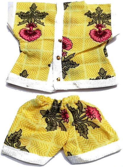 Shyam Diwane soft cotton night suit for Laddu Gopal, Kanha Ji, Bal Gopal in size 3, dress number D3160.