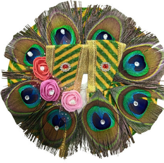 Shyam Diwane Laddu Gopal size 4 dress with mor pankh (peacock feather) detailing.