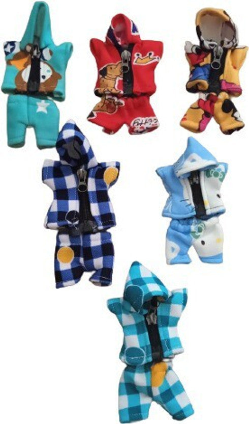 Shyam Diwane Set of 6 Laddu Gopal Ji Jackets, Size 5 (D2742 Dress)