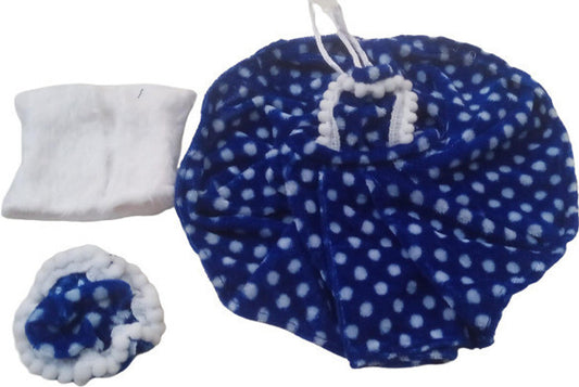 Shyam Diwane Laddu Gopal velvet dress in a random color (size 5 or 6). The dress is for a Laddu Gopal idol.
