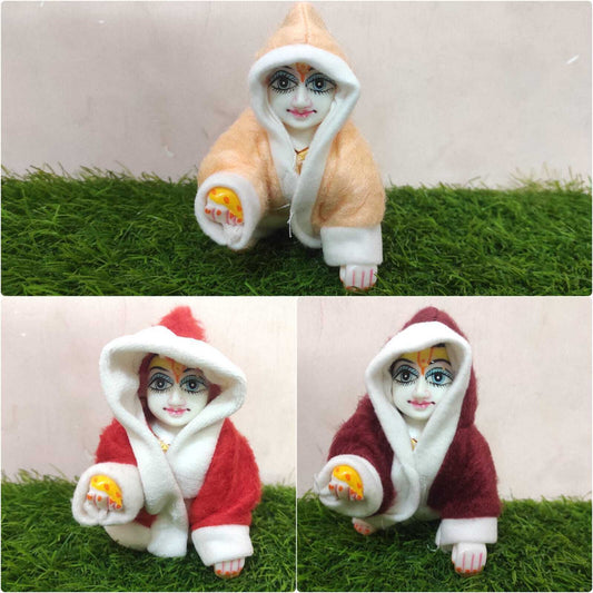 Shyam Diwane Size 4 Laddu Gopal Ji Winter Special Warm Fancy Cap Suit D2046 Dress