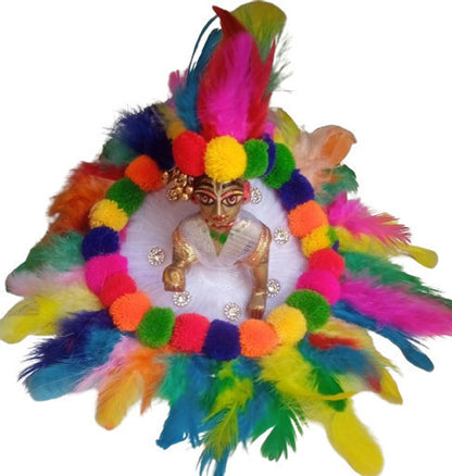 Shyam Diwane Laddu Gopal fancy festival dress choli mukut set size 2