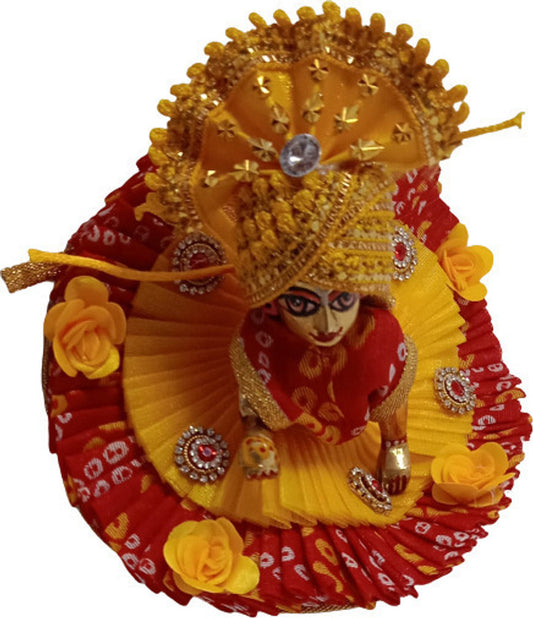Shyam Diwane Laddu Gopal Ji heavy dress, Mukut (crown) and Choli (top) in size 2, product code D2453.