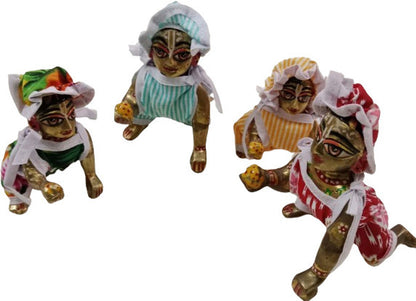 Shyam Diwane Laddu Gopal summer cotton dress, size 4, random color.