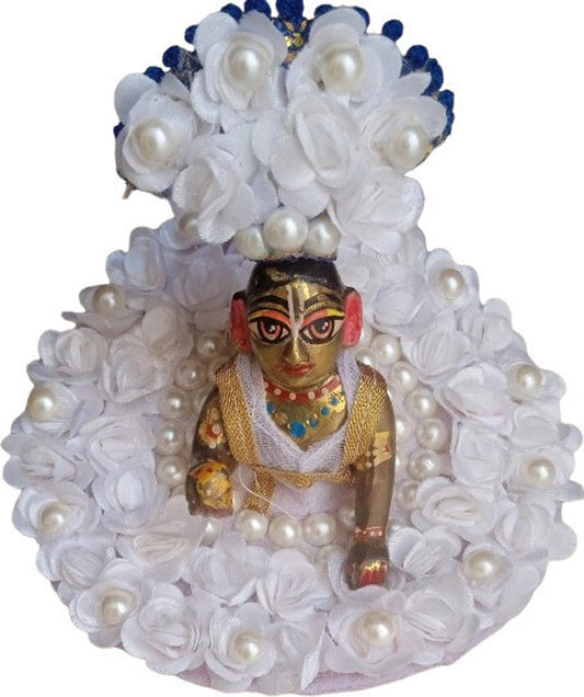 Shyam Diwane Laddu Gopal fancy festival dress choli mukut set size 2. A beautiful outfit for Laddu Gopal, perfect for festive occasions.