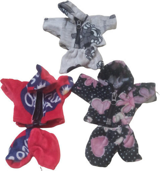 Shyam Diwane Set of 3 Laddu Gopal Jackets in Random Colors, Size 5-6, part of Dress D2464