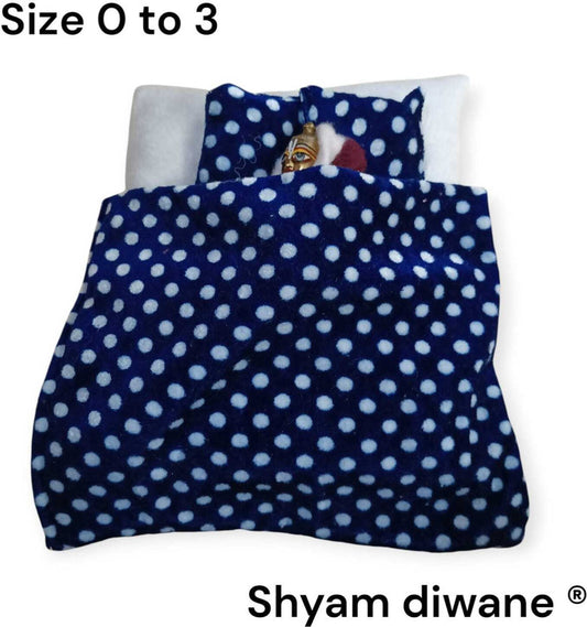 Shyam Diwane Laddu Gopal Ji Winter Bister Set Size 0-3 with a randomly selected color dress.