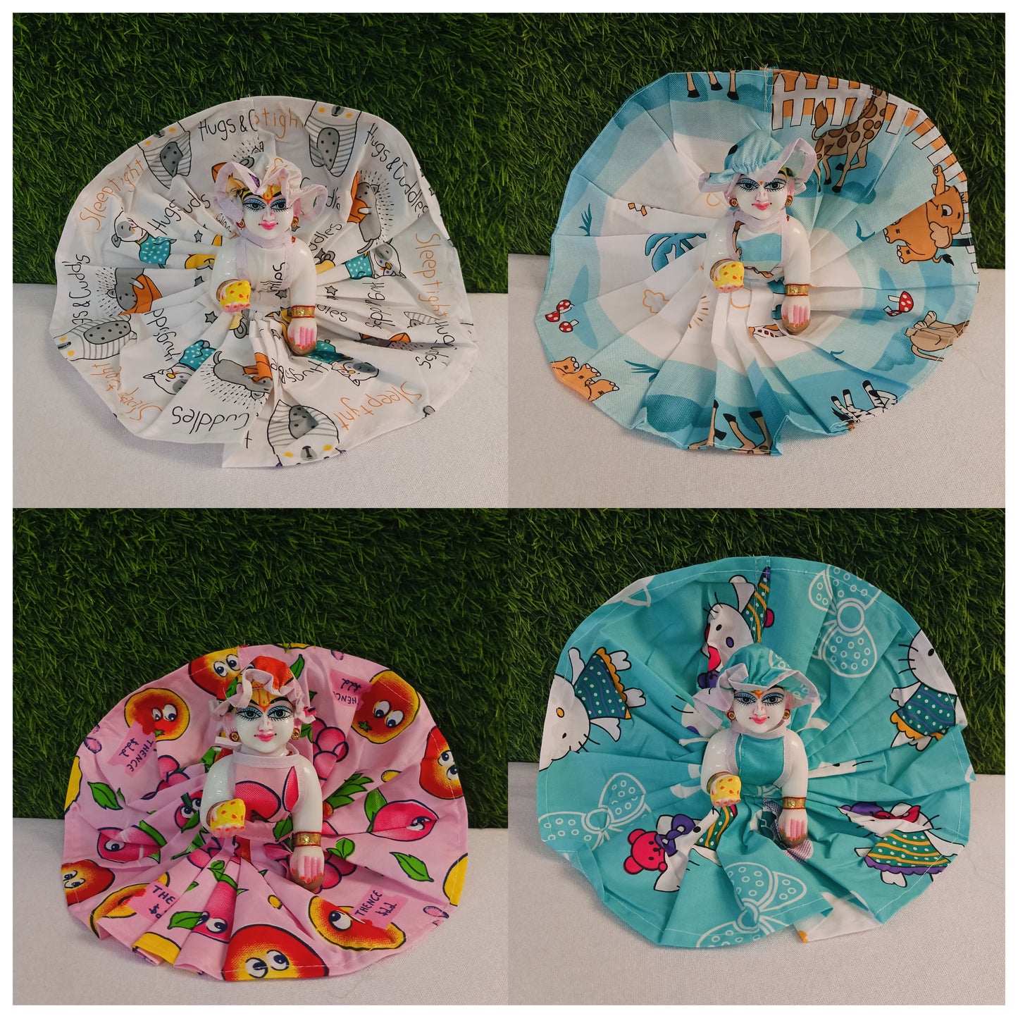 pack of 4 Shyam Diwane Laddu Gopal summer pure cotton dress