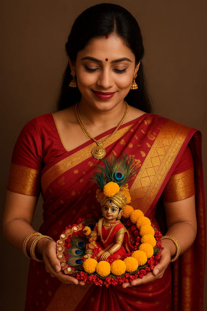 Shyam Diwane Laddu Gopal fancy dress with choli mukut