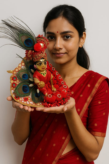 Shyam Diwane Laddu Gopal fancy dress with choli mukut