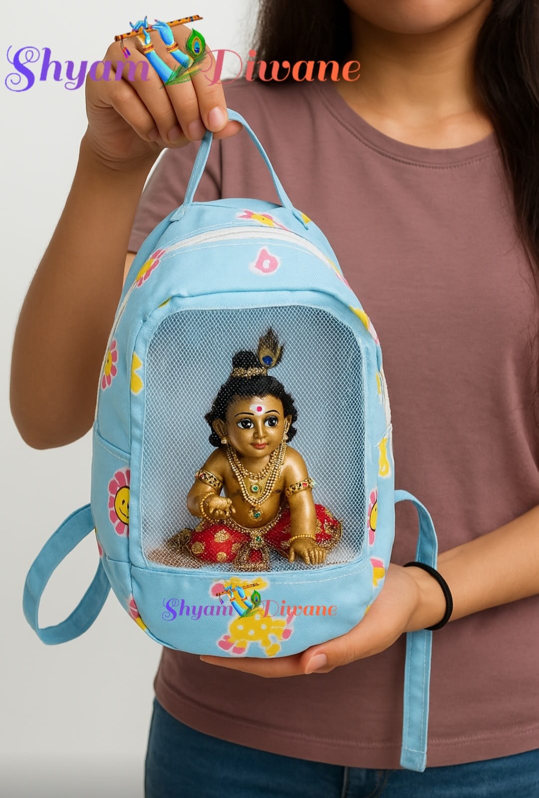 Shyam Diwane Laddu Gopal zipper bag