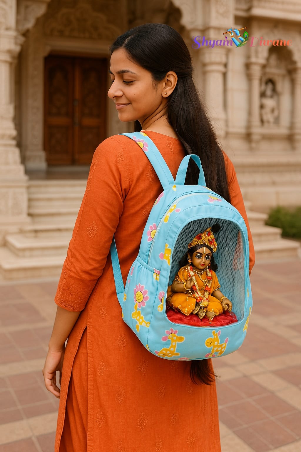 Shyam Diwane Laddu Gopal zipper bag