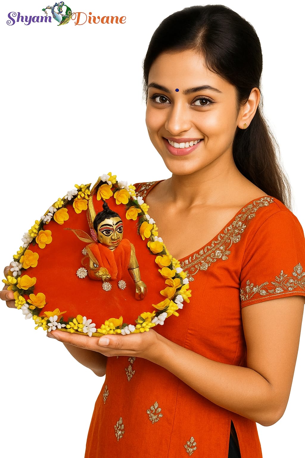 Shyam Diwane Laddu Gopal fancy dress with choli mukut