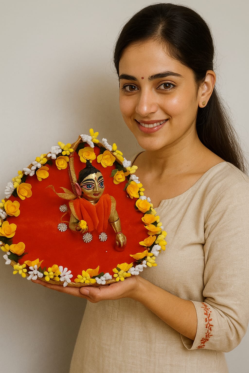 Shyam Diwane Laddu Gopal fancy dress with choli mukut