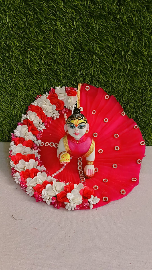 Shyam Diwane Laddu Gopal fancy purple Dress with choli(Cotton)