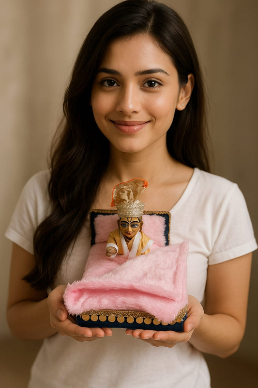 Shyam Diwane Laddu Gopal fancy wooden bed