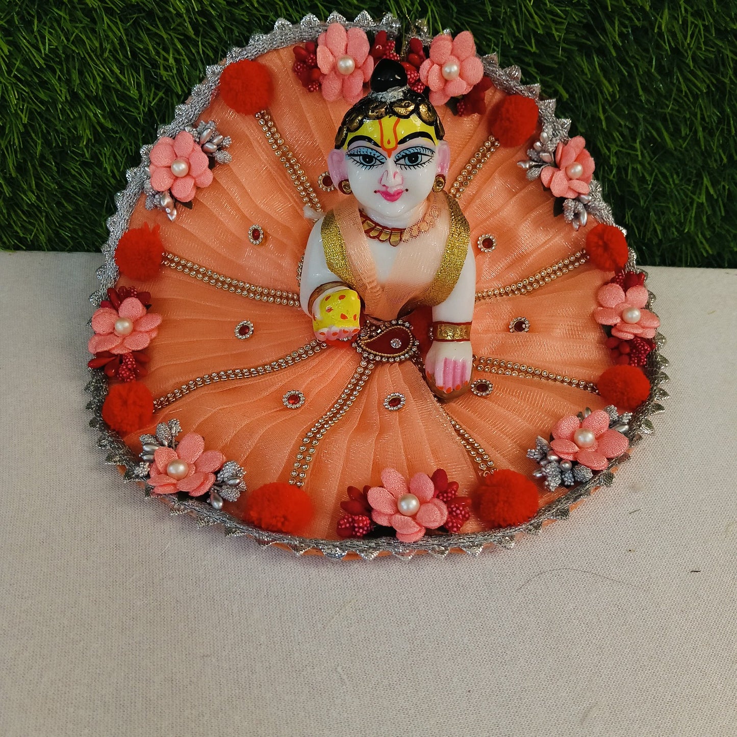 Shyam Diwane Laddu Gopal fancy dress with choli mukut