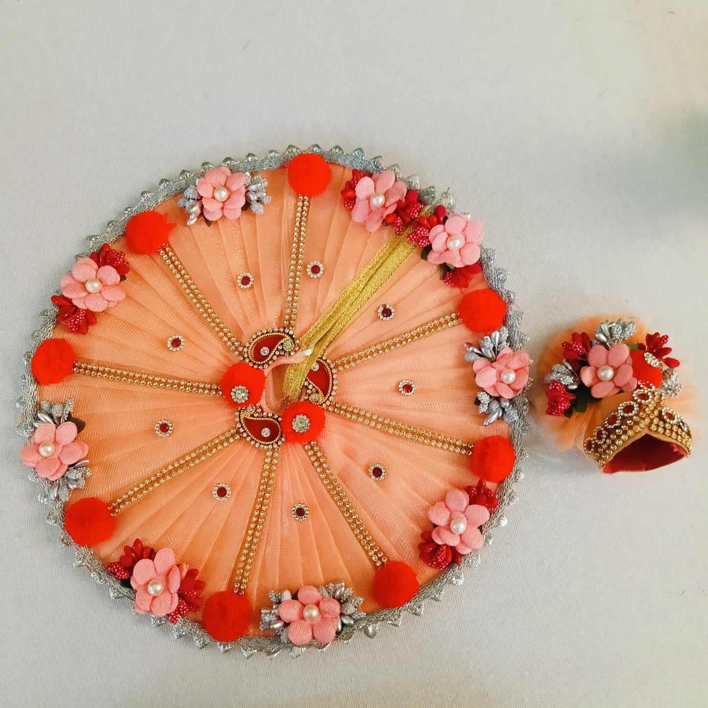 Shyam Diwane Laddu Gopal fancy dress with choli mukut