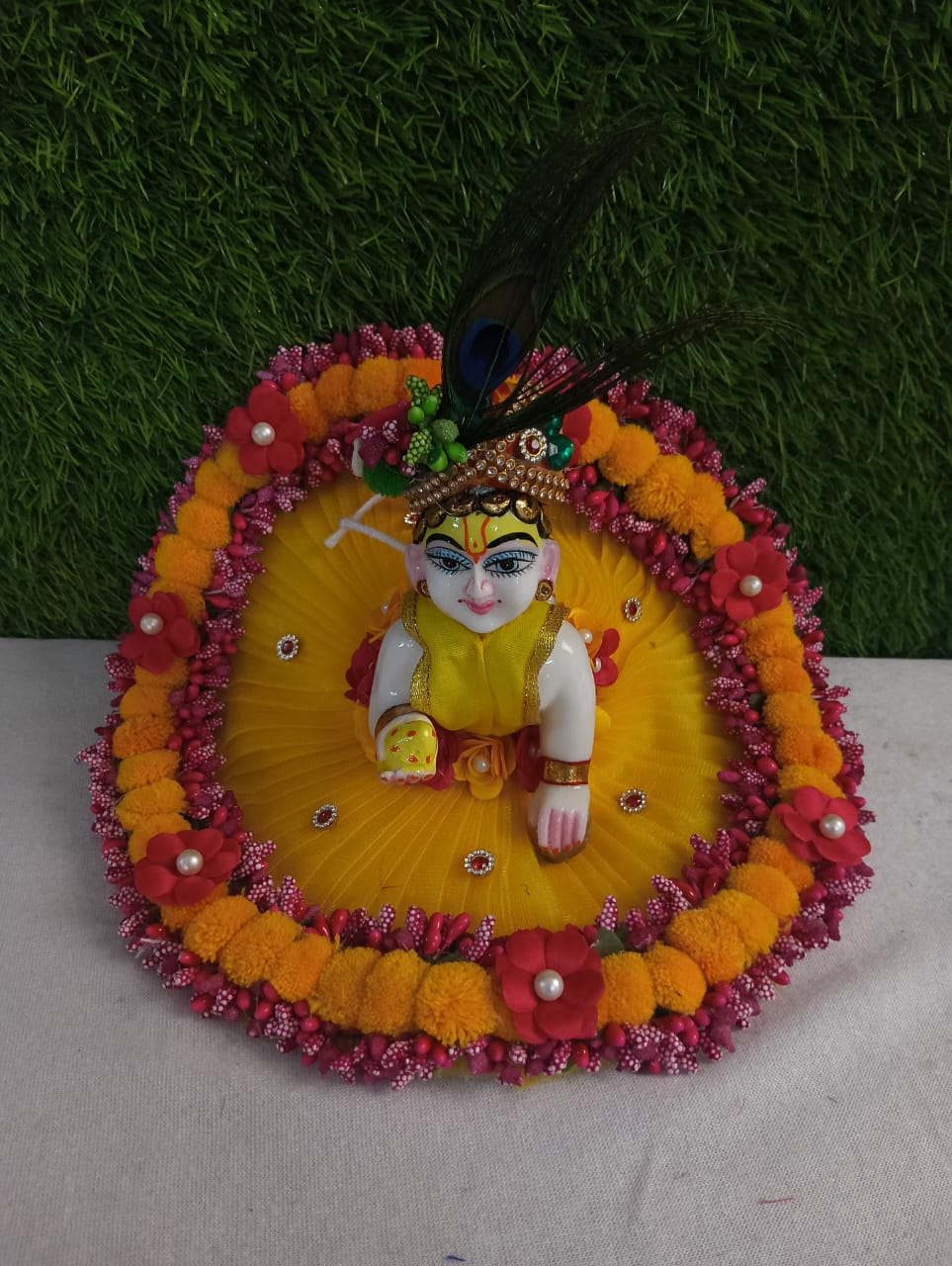 Shyam Diwane Laddu Gopal fancy dress with mukut