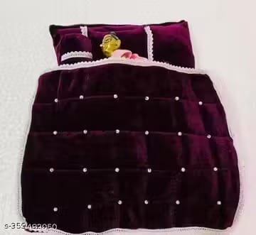 Shyam Diwane Laddu Gopal winter velvet bister set