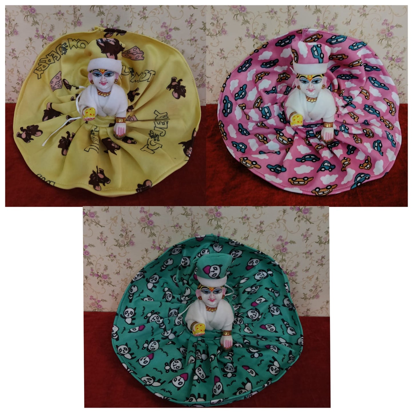 Shyam Diwane Laddu Gopal fancy winter dress [pack of 3]
